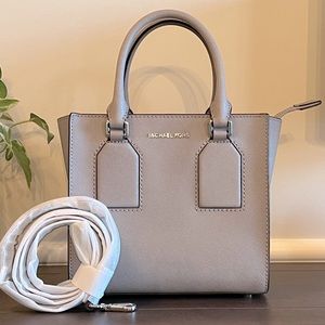 Michael Kors Selby Medium Satchel - Pearl Gray
